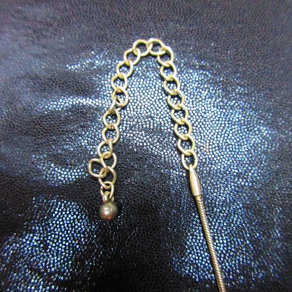 Adjustable Silver Necklace With Blue Turquoise Glass Inspired Focal Piece - Picture 3 of 6